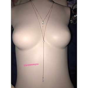 Rhinestone Drop Chain Necklace - Forever 21